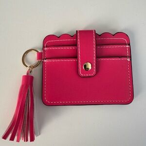 Pink Tassel Card Holder